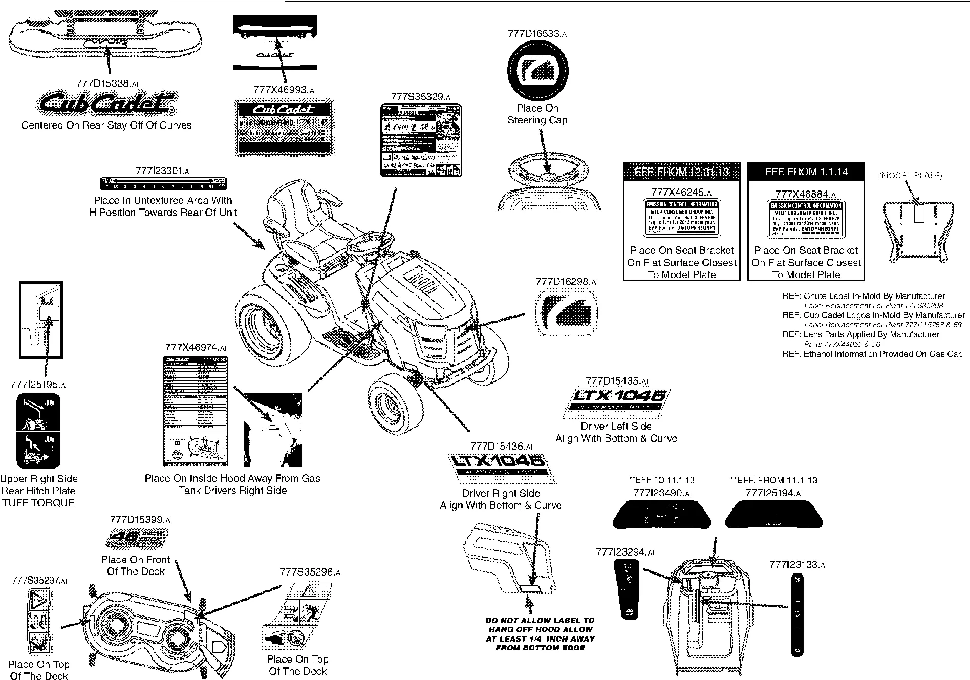 cub cadet ltx1045 parts diagram