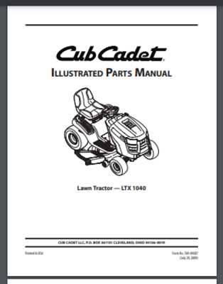 cub cadet ltx1045 parts diagram