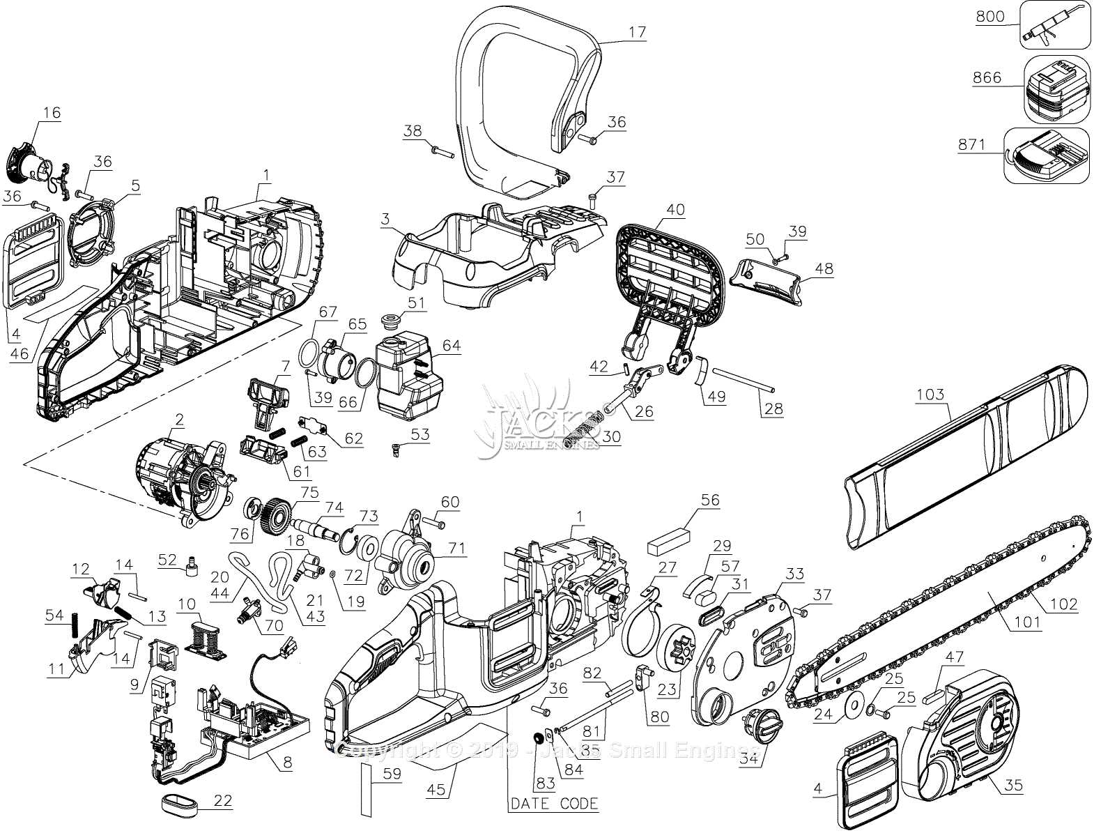 chainsaw parts diagram