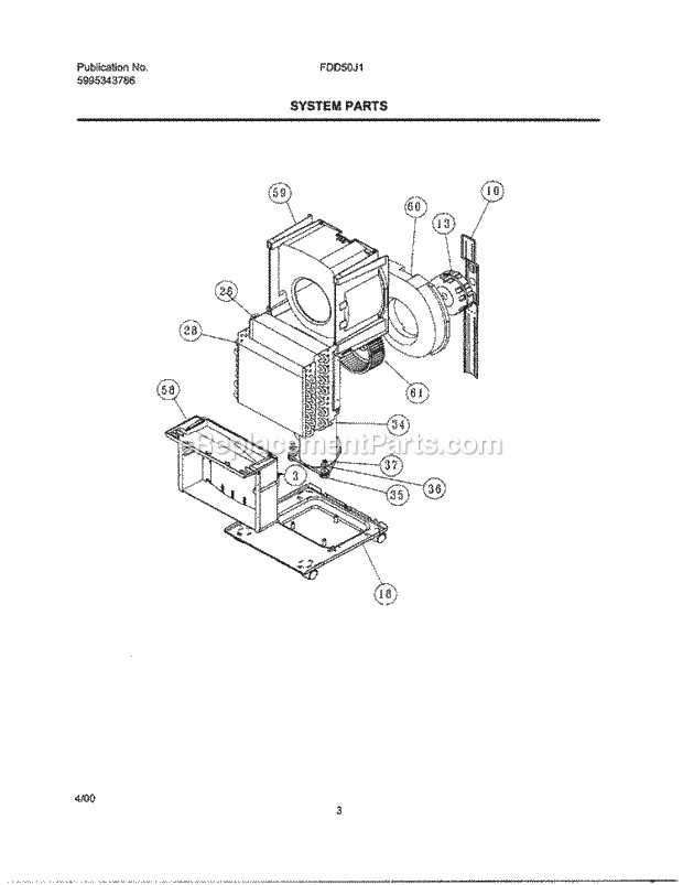 dehumidifier parts diagram