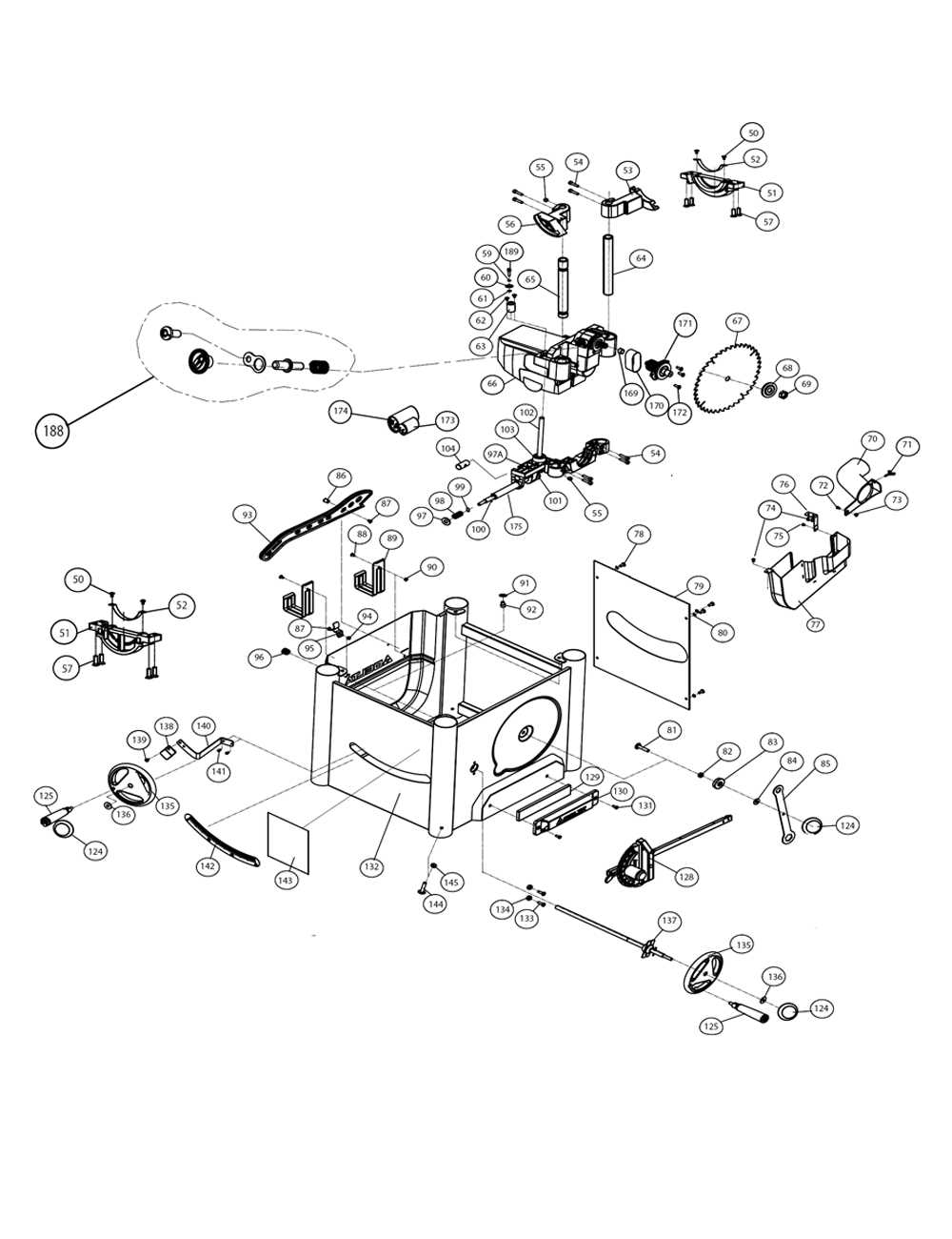 delta table saw parts diagram