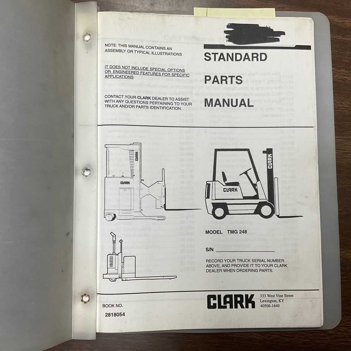 fork truck parts diagram