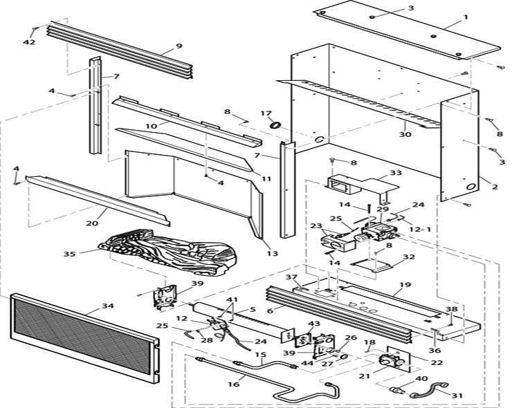 diagram of fireplace parts