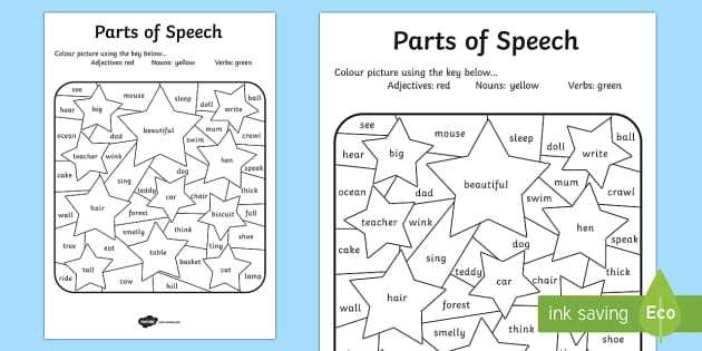 diagram of parts of speech