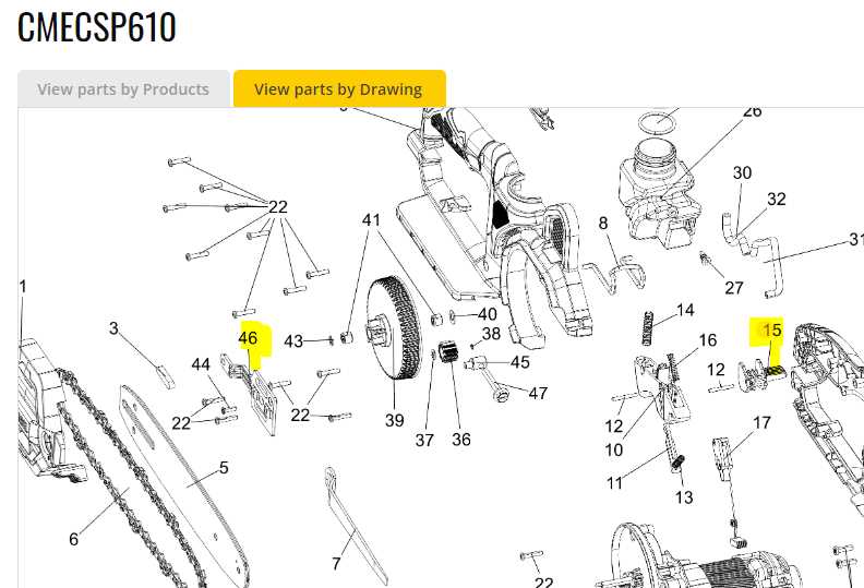 craftsman pole saw parts diagram