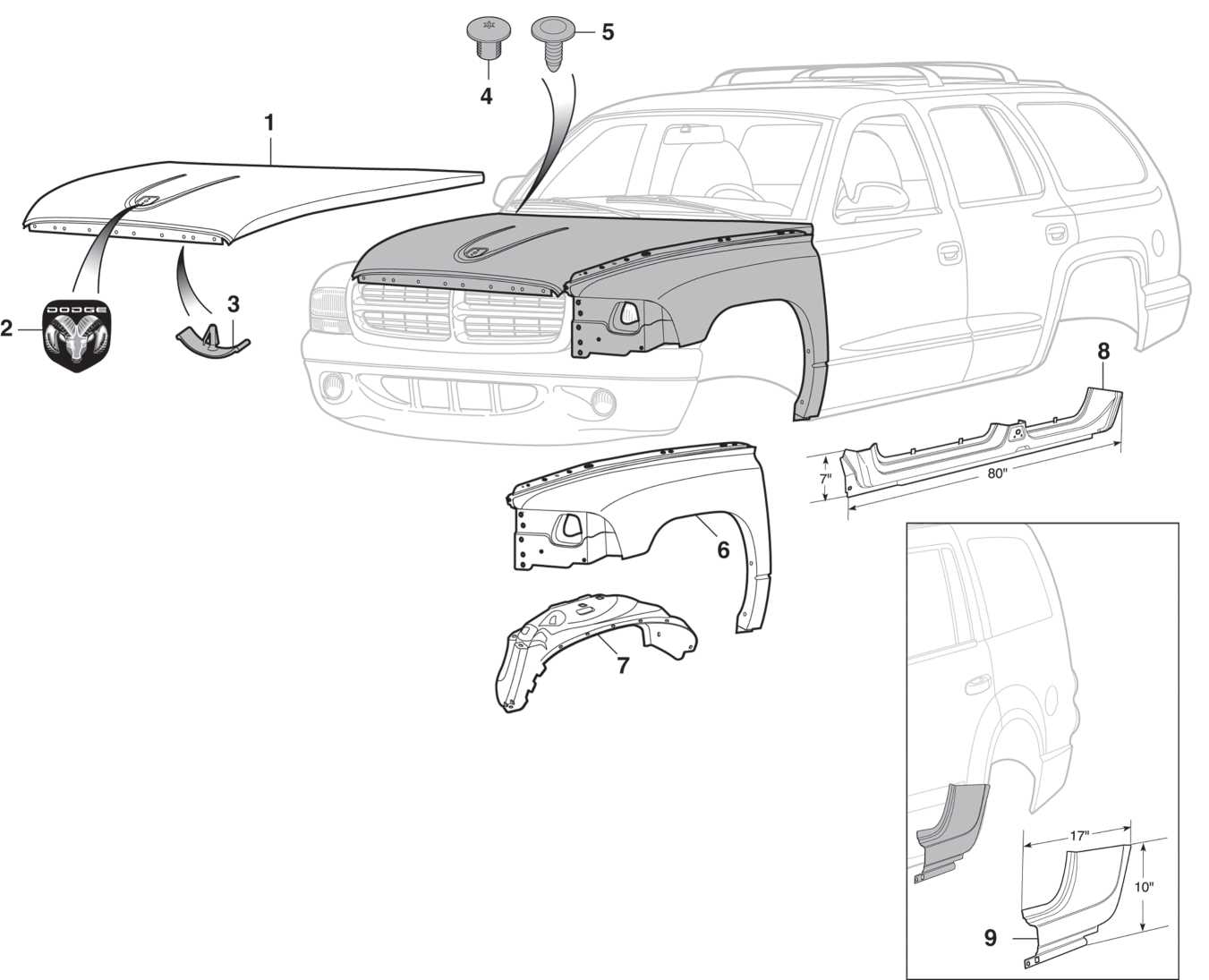 dodge durango parts diagram