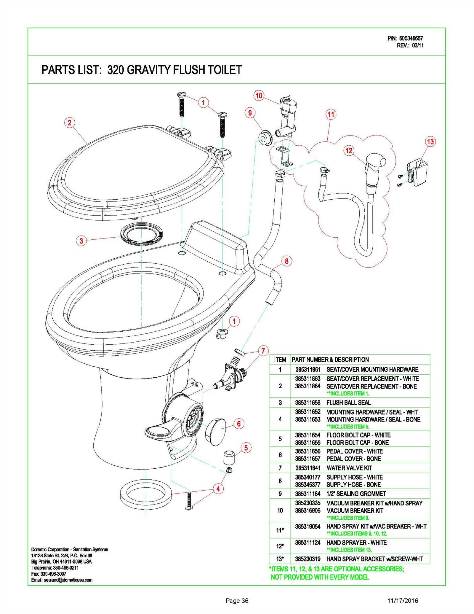 dometic 320 rv toilet parts diagram