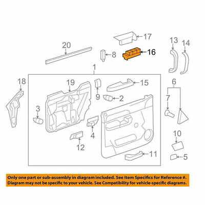 door silverado chevy silverado interior parts diagram