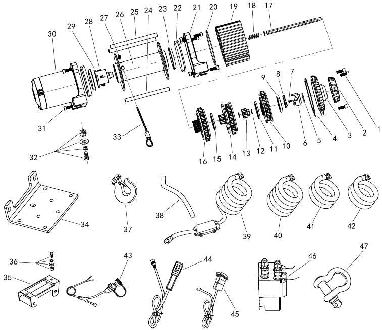 winch parts diagram