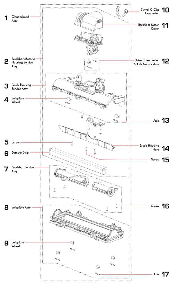 dyson dc17 animal parts diagram