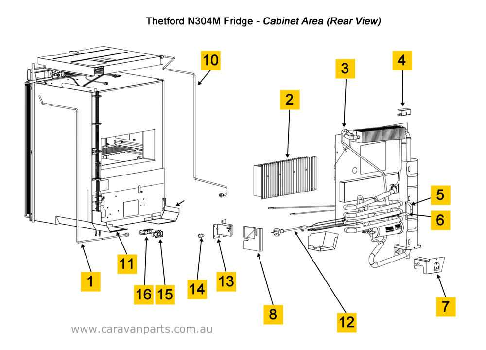 fridge parts diagram