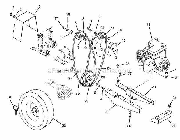 earthquake tiller parts diagram