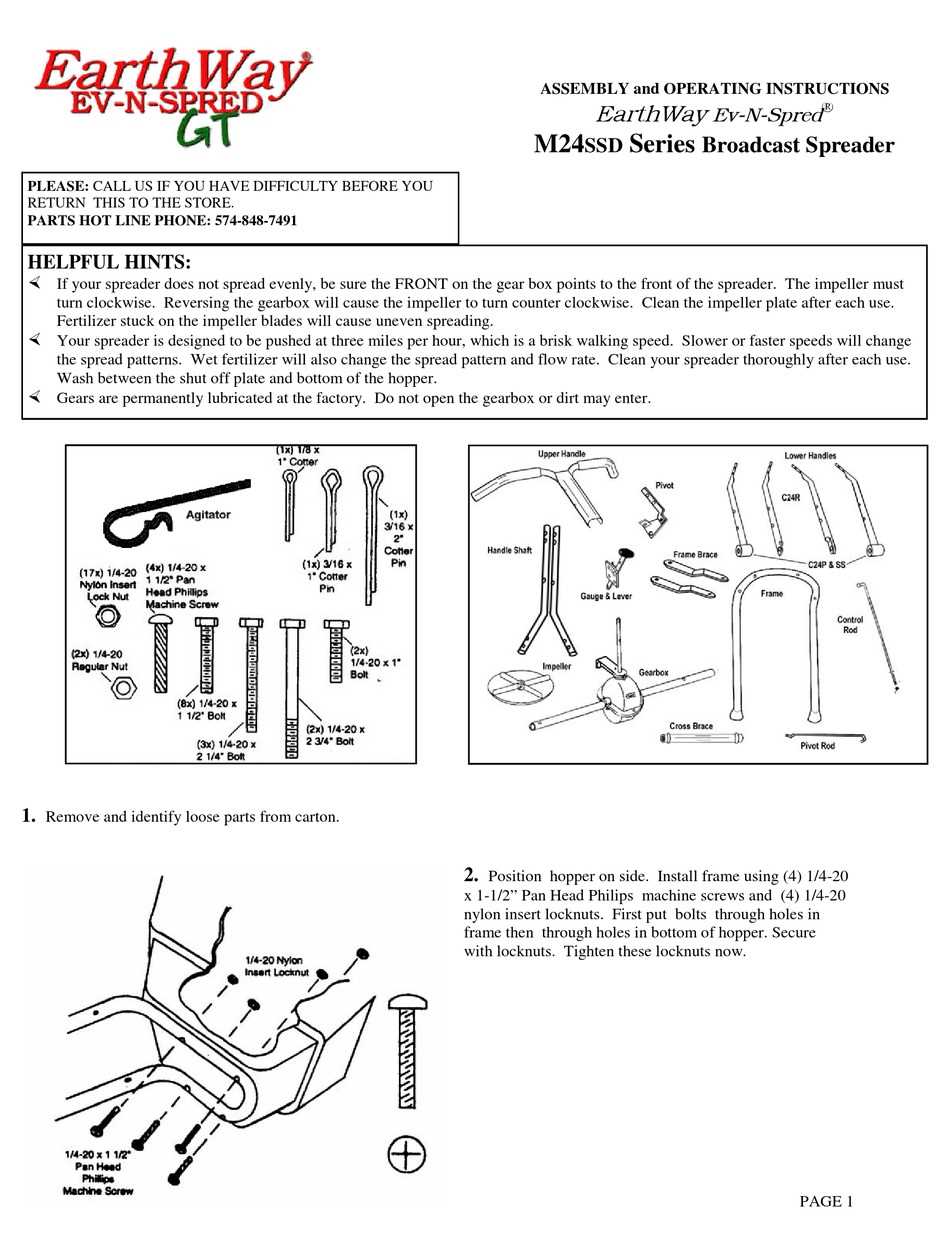 earthway spreader parts diagram