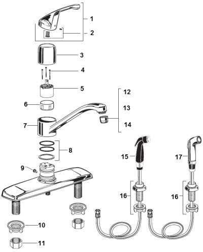 american standard kitchen faucet parts diagram