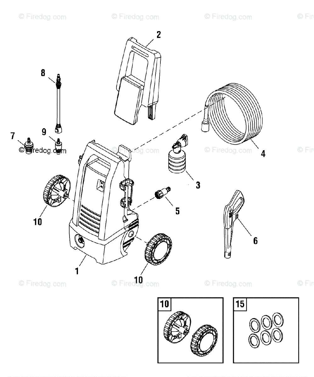 electric pressure washer parts diagram