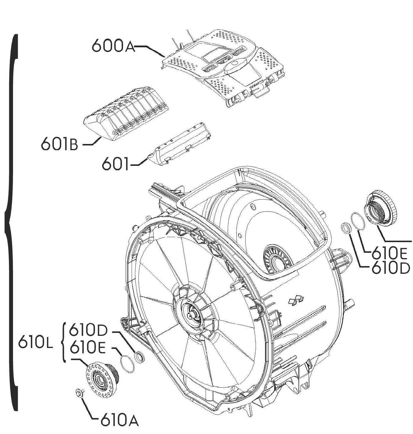 electrolux washer parts diagram