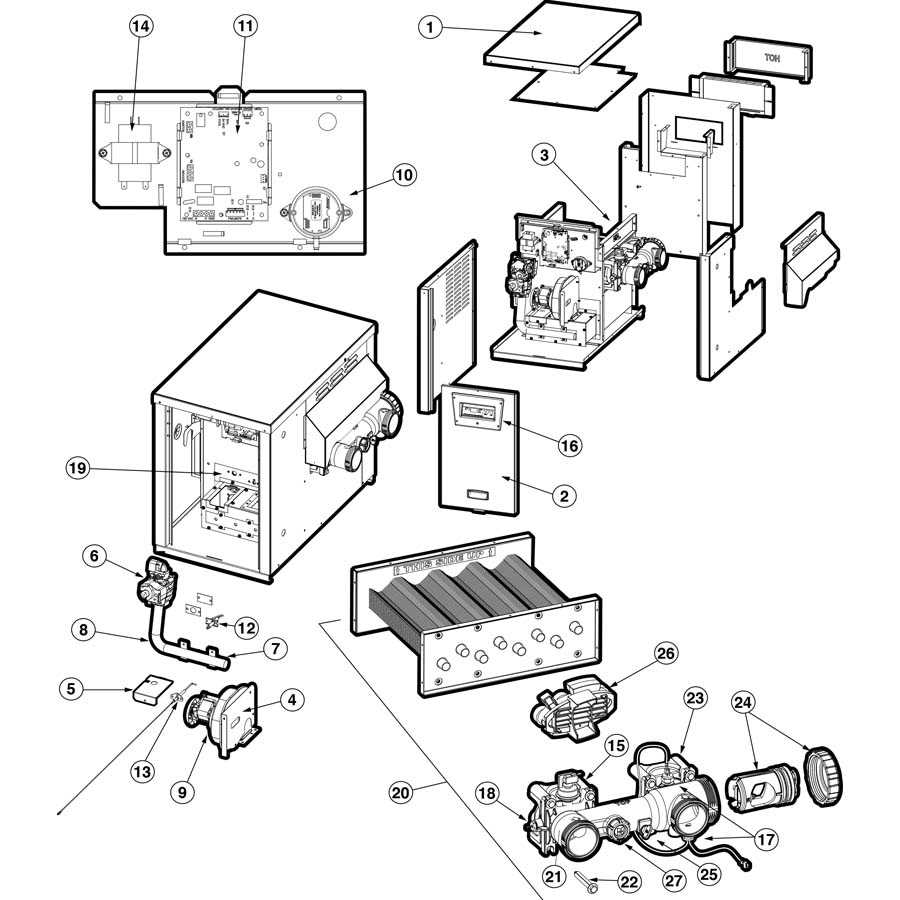 hayward pool heater parts diagram