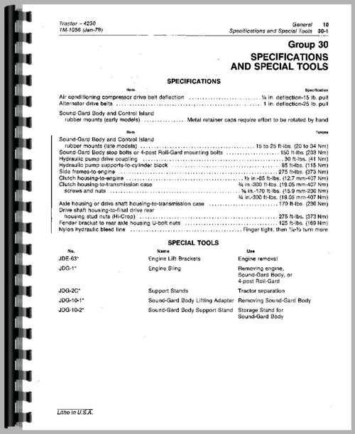 john deere 4230 parts diagram