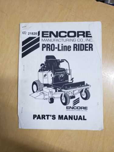 encore mower parts diagram