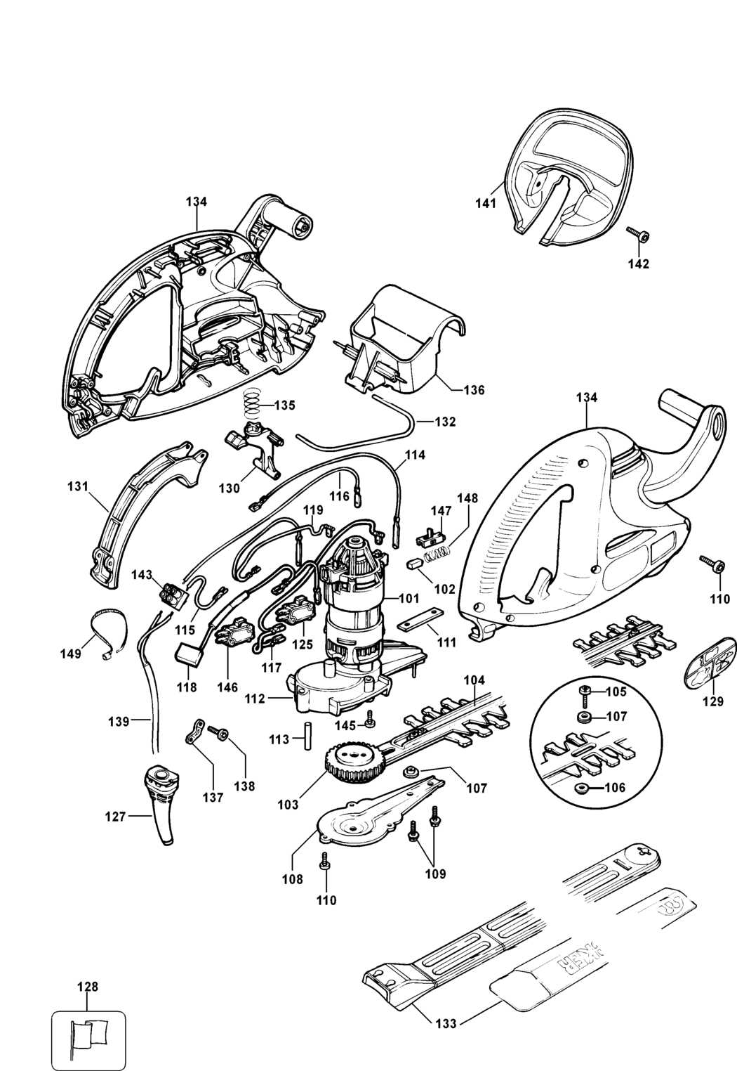 black and decker grass hog parts diagram