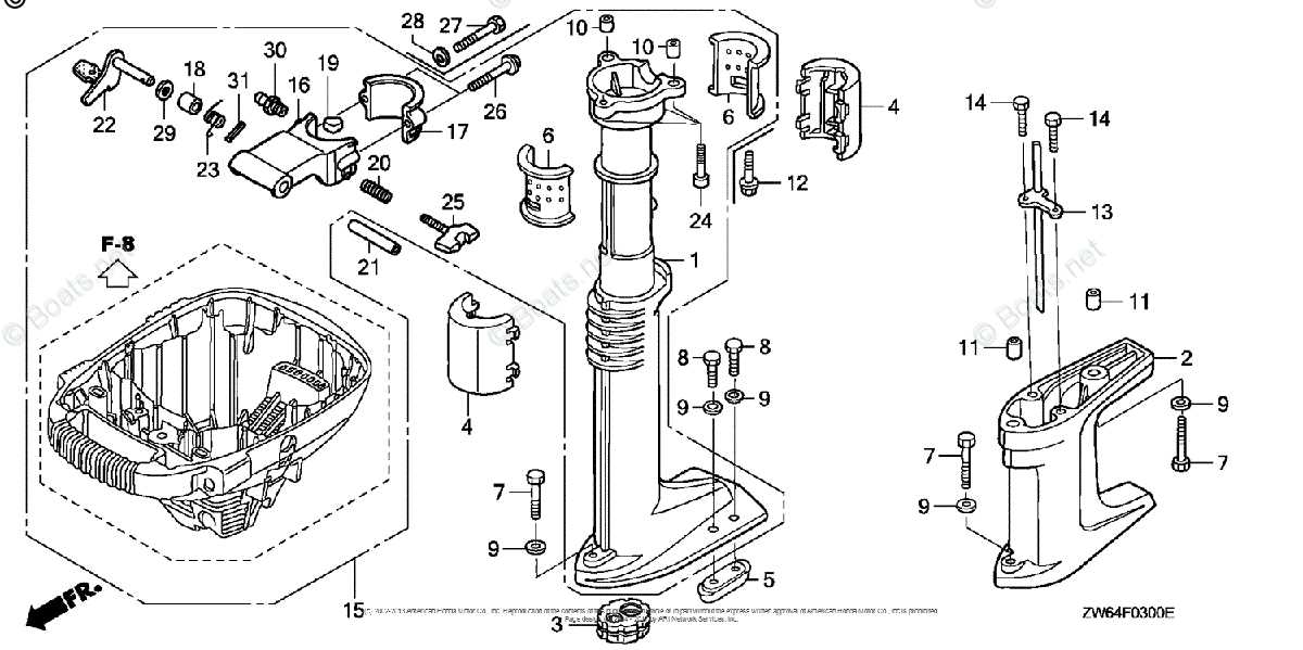 honda 9.9 outboard parts diagram