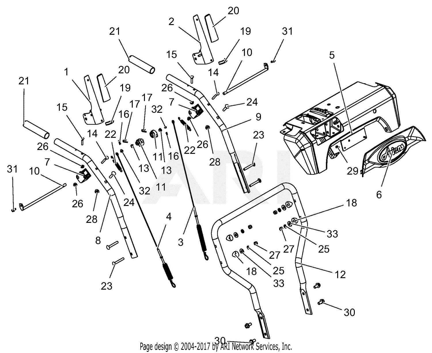 ariens deluxe 28 parts diagram