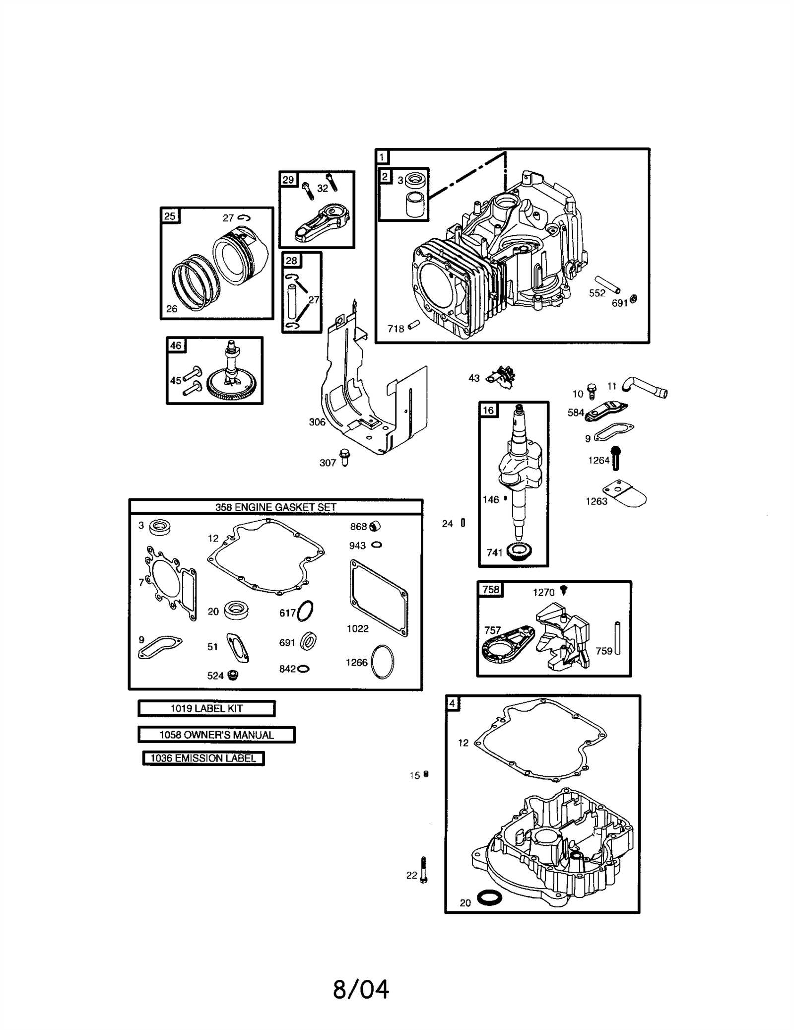 briggs and stratton 31c707 parts diagram