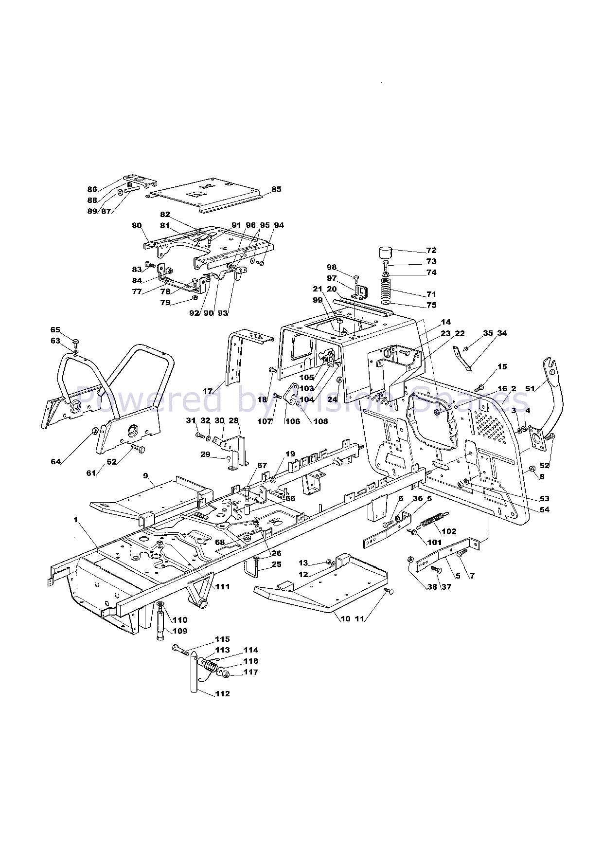 john deere 102 parts diagram