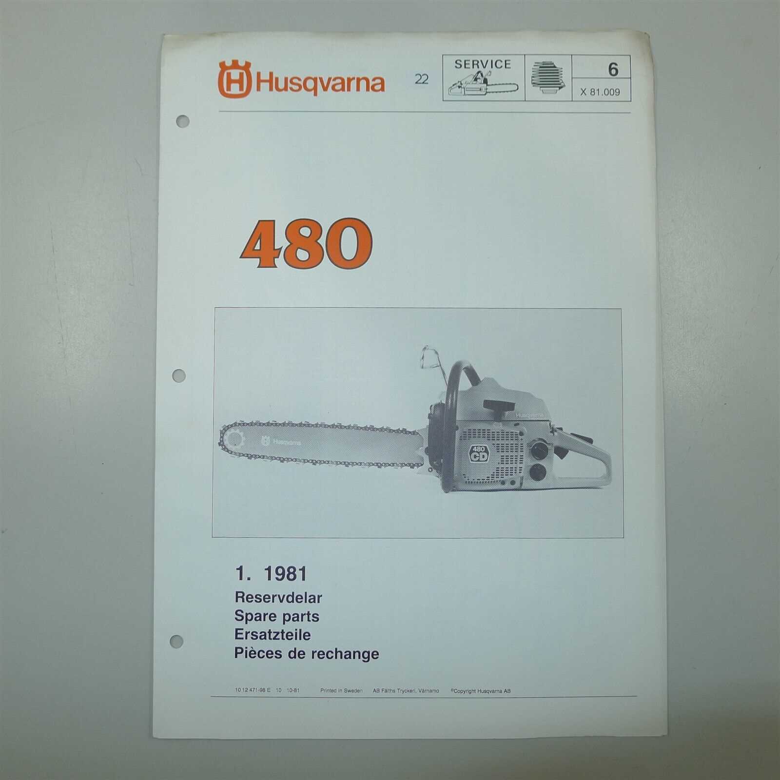 husqvarna 440 parts diagram