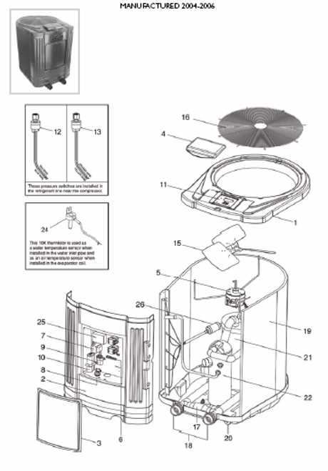 aquacal heat pump parts diagram