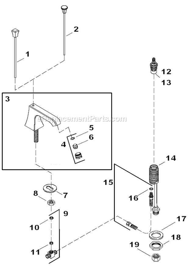 kohler faucet parts diagram