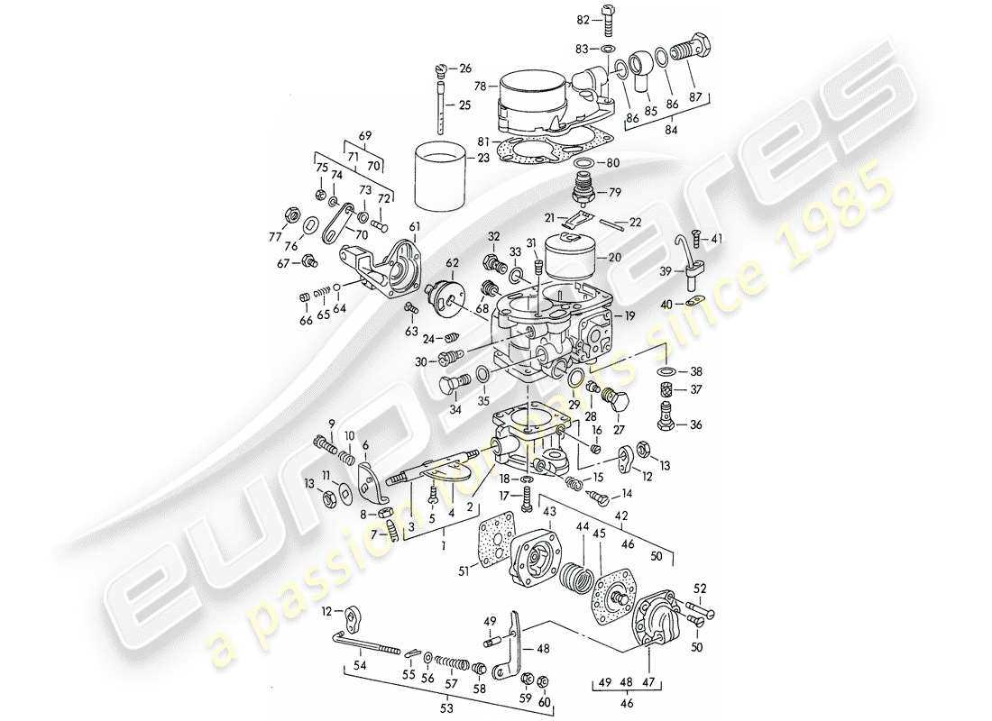 parts of a carburetor diagram