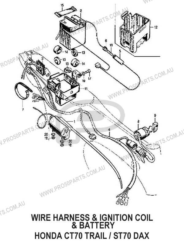 honda ct70 parts diagram
