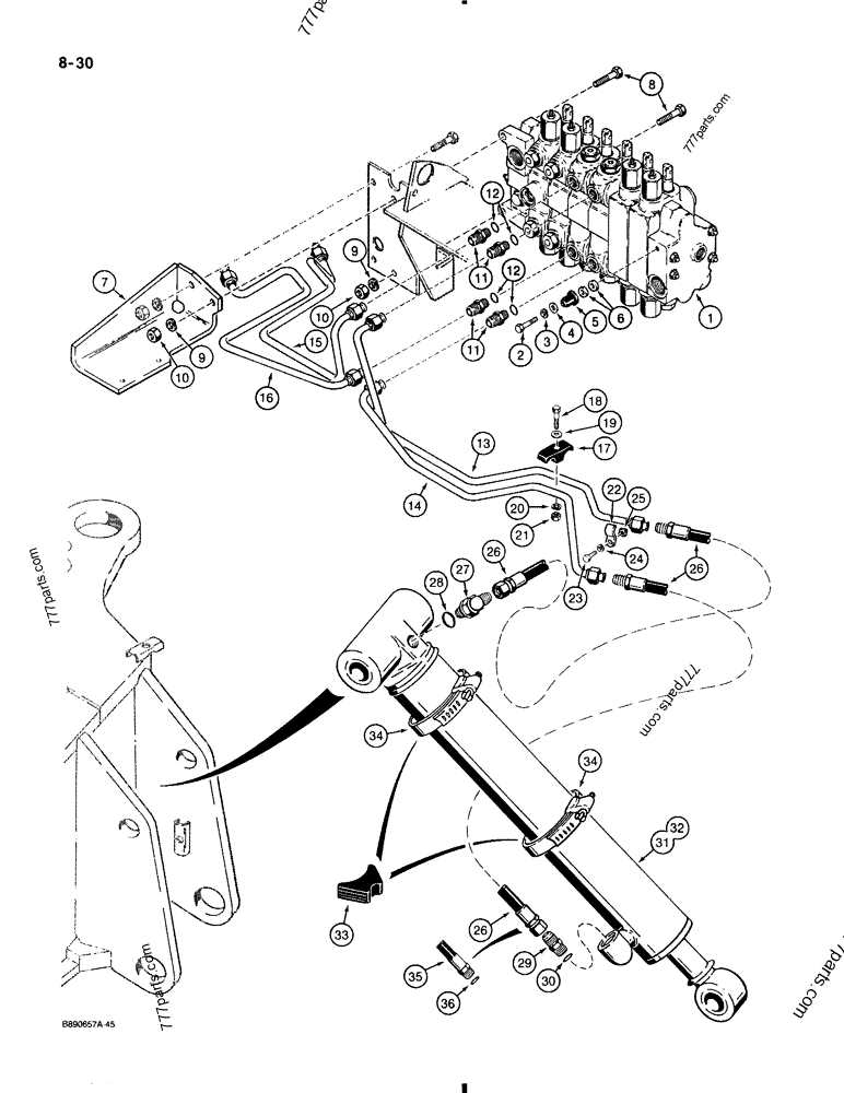 hydraulic case 580 backhoe parts diagram