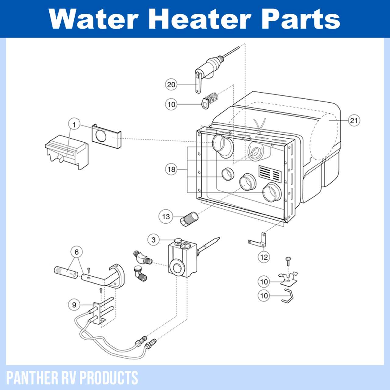 hot water heater parts diagram