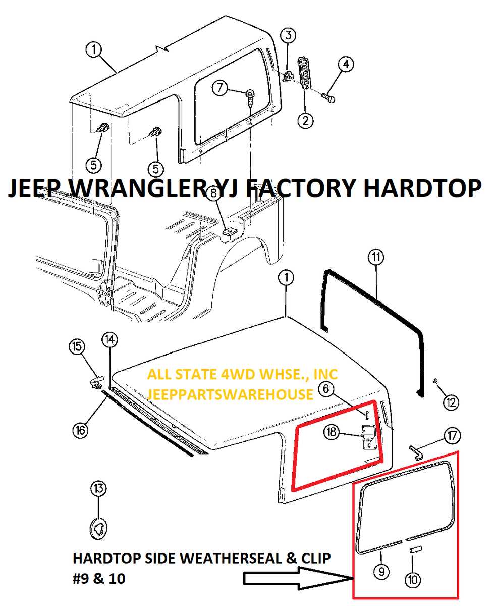 jeep wrangler parts diagram