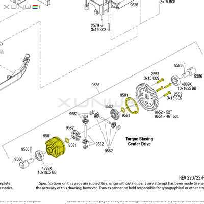 traxxas sledge parts diagram