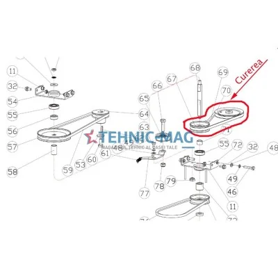 john deere freedom 42 mulching deck parts diagram