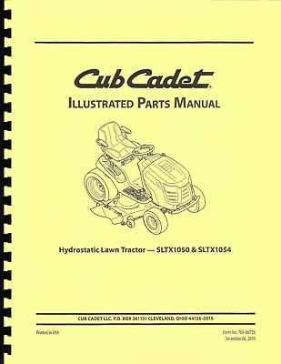 cub cadet sltx 1050 parts diagram