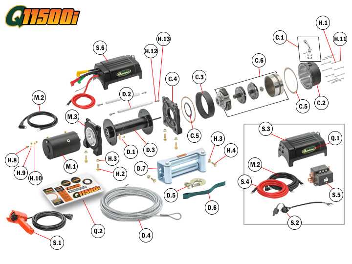 winch parts diagram