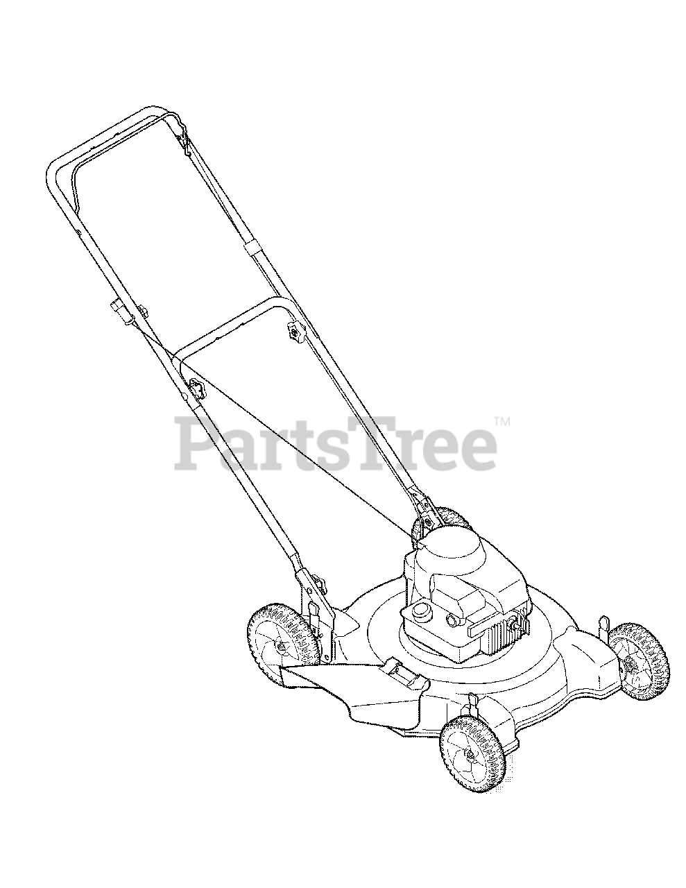 yard machines push mower parts diagram