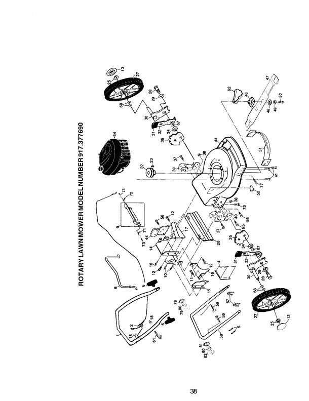 craftsman 675 series lawn mower parts diagram