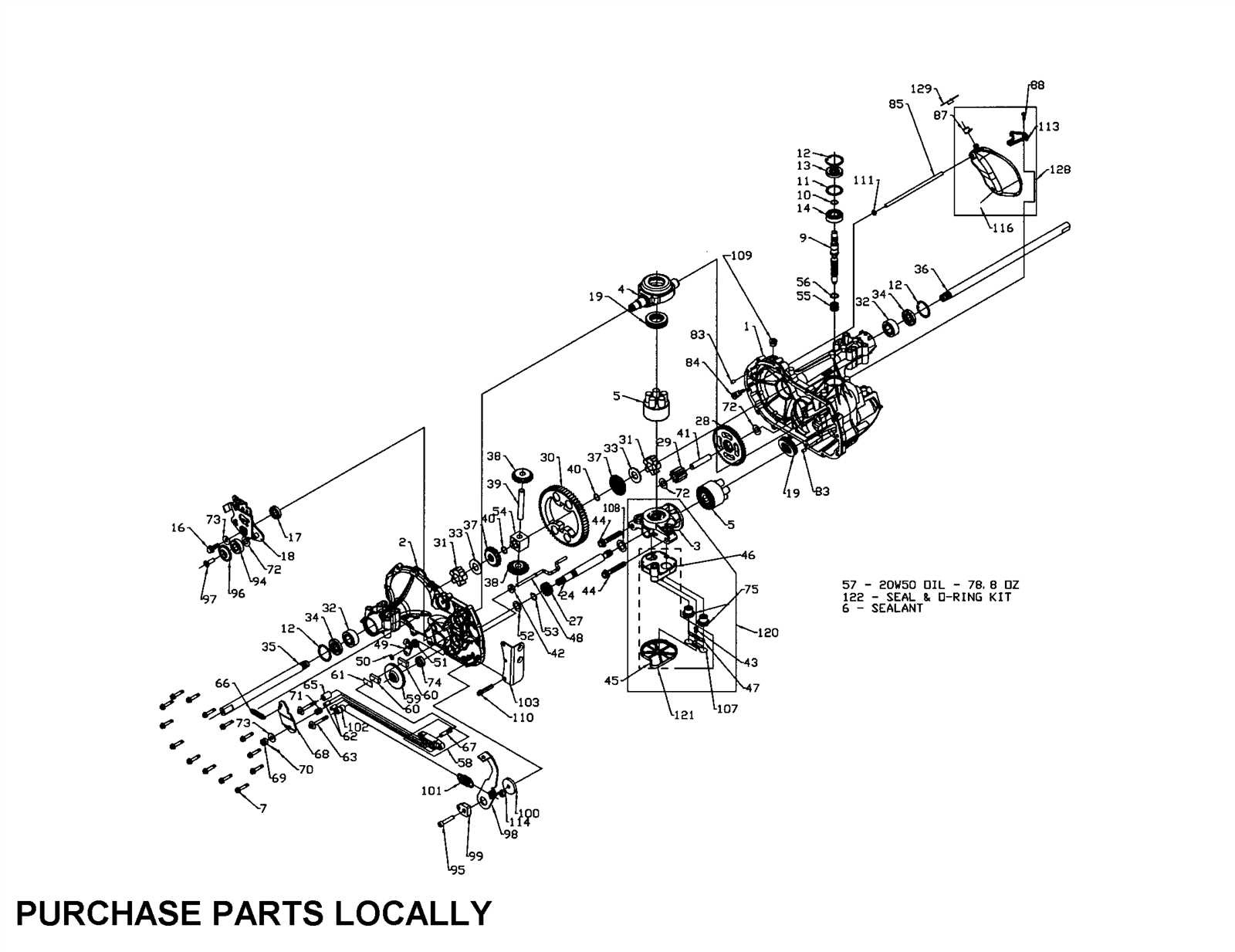 cub cadet lt46 parts diagram