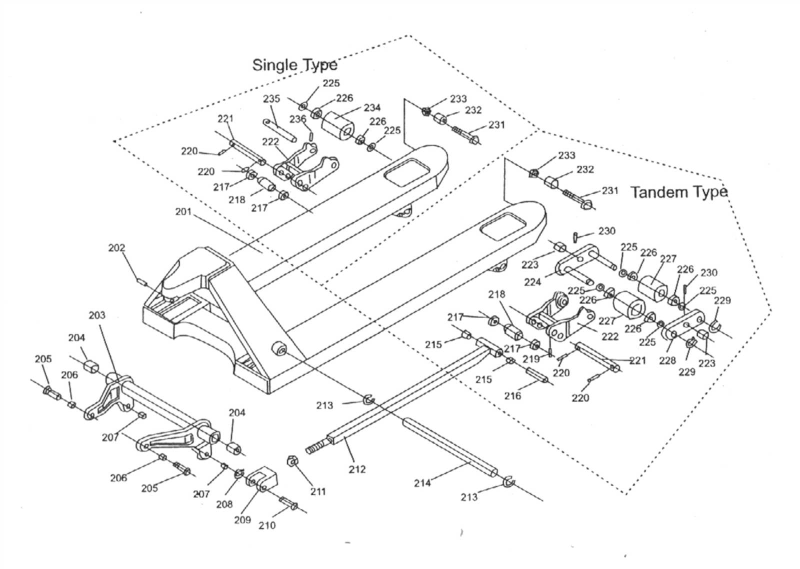 fork truck parts diagram