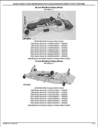 john deere 46 mower deck parts diagram
