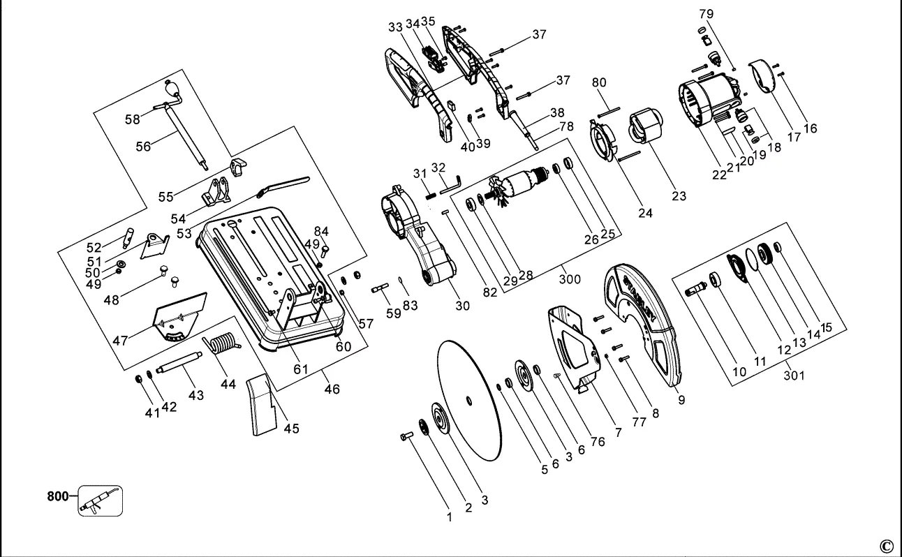 chop saw parts diagram