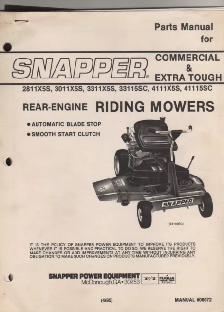 snapper rear engine rider parts diagram