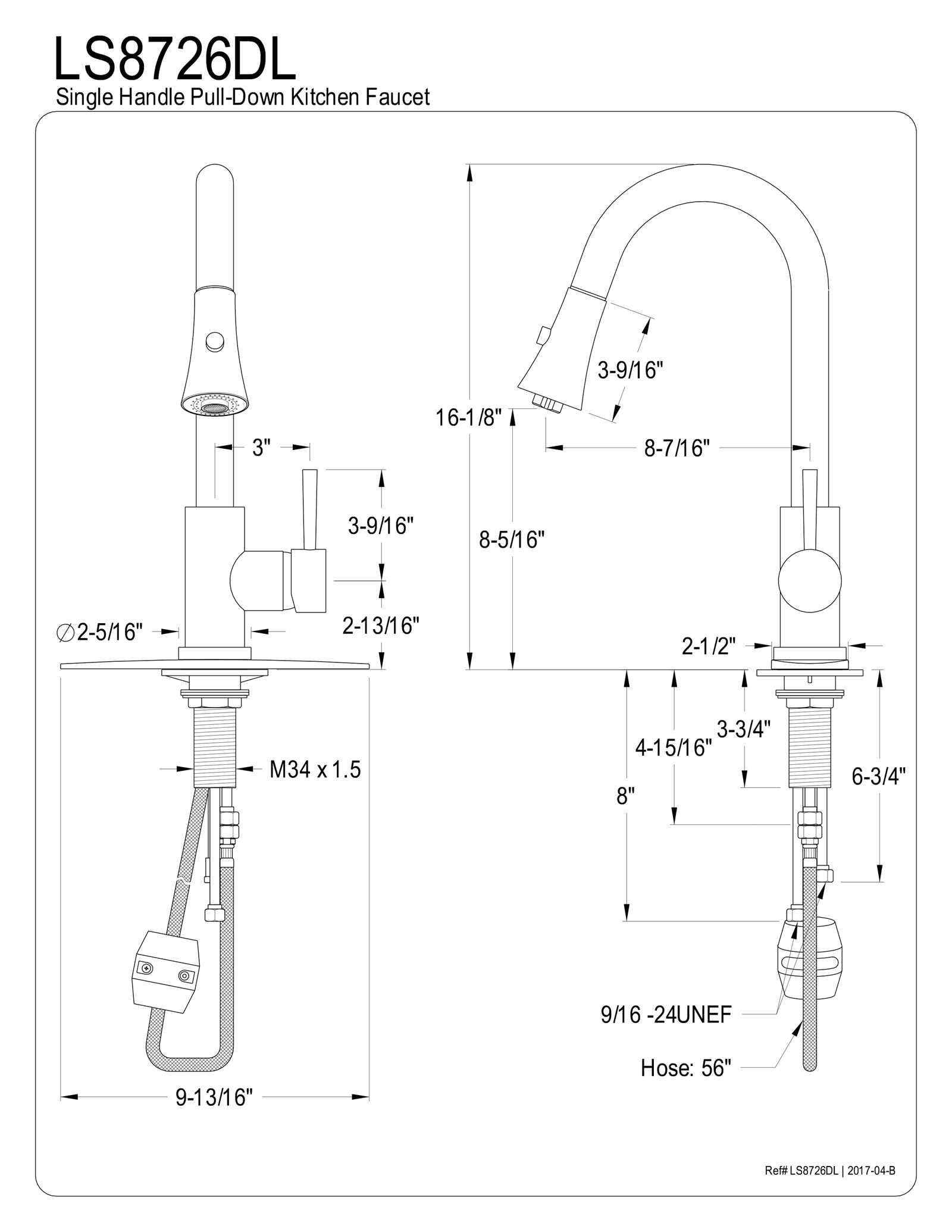 glacier bay kitchen faucet parts diagram