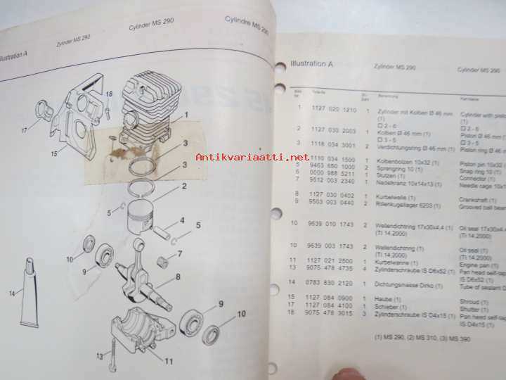 stihl ms 290 parts diagram