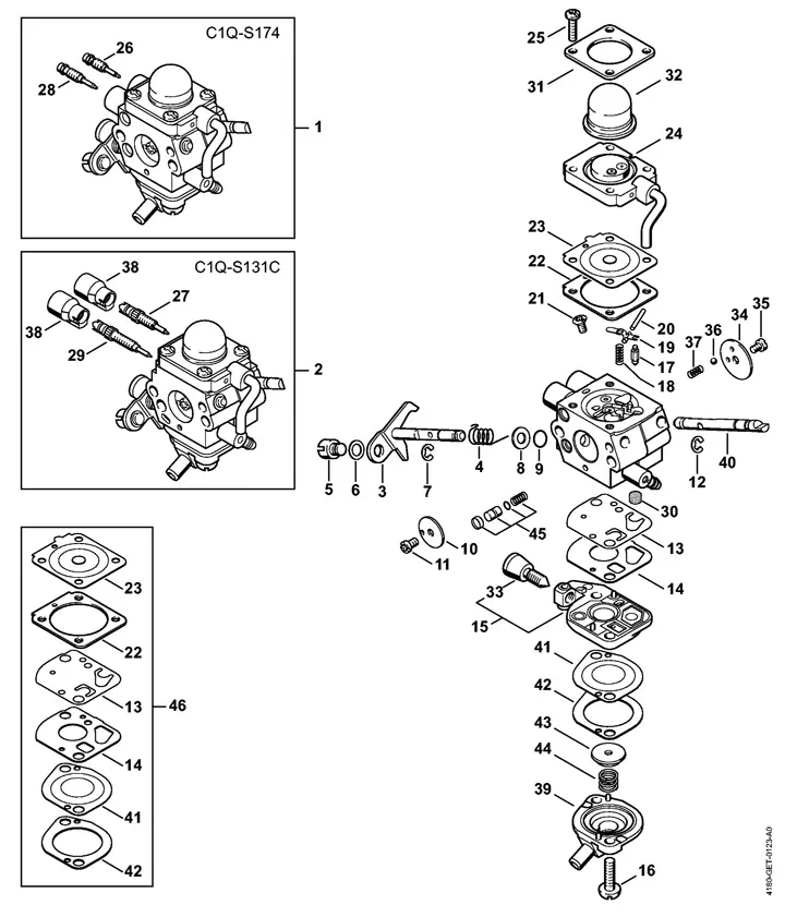 stihl fs 46 parts diagram